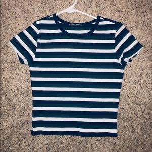 Brandy Melville striped green top